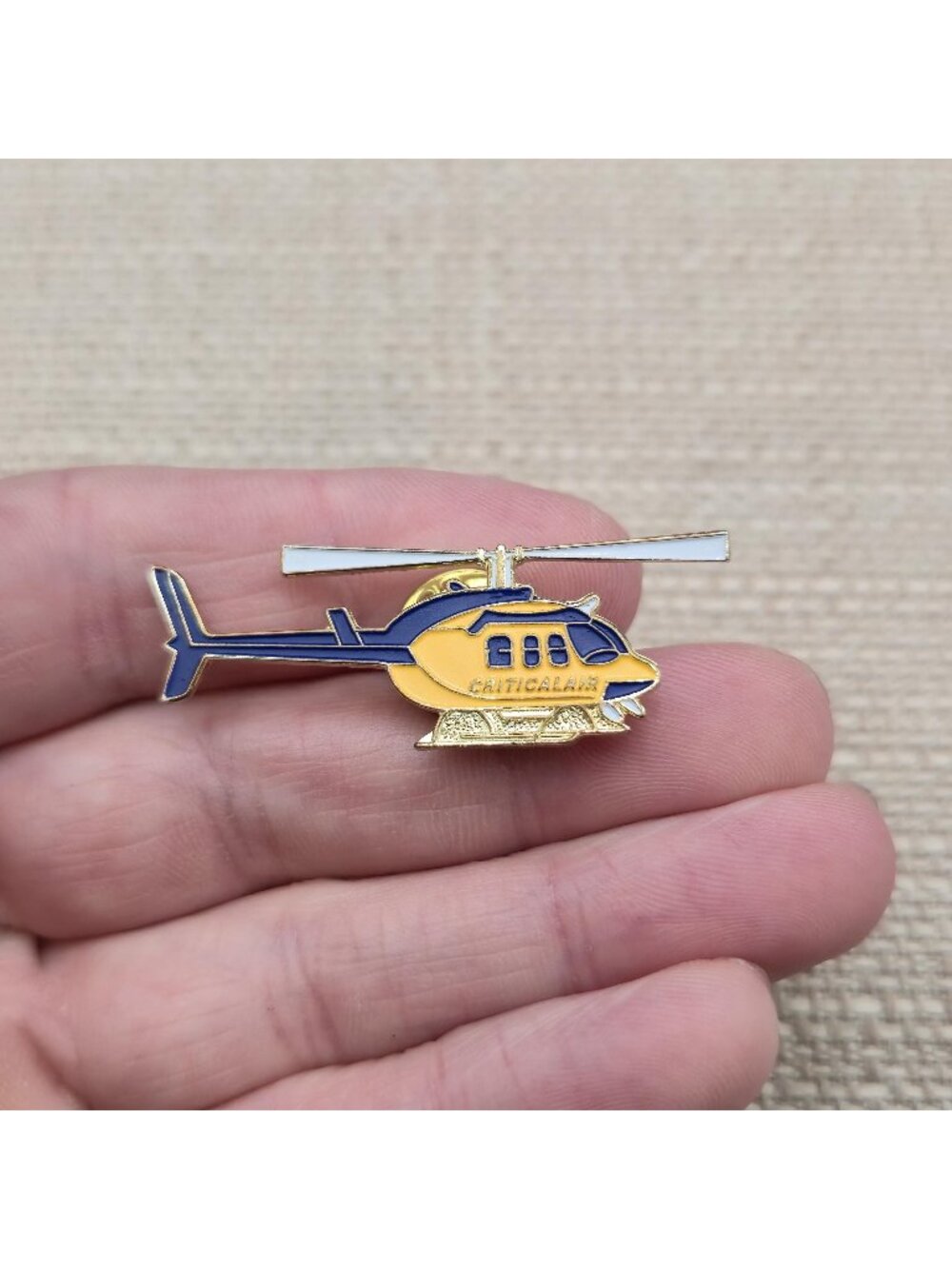 Vintage Critical Air Medical Ambulance Transport Helicopter Lapel Pin A8645